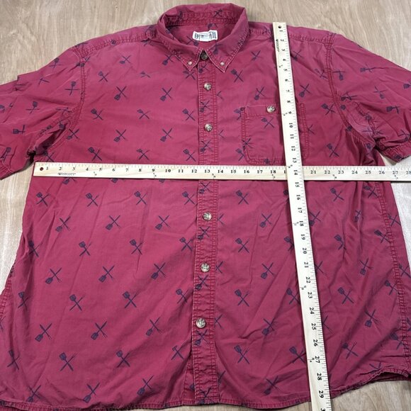 Duluth Trading Co Men's Red Grilling BBQ Short Sleeve Button Down Shirt Size 2XL - Picture 4 of 5